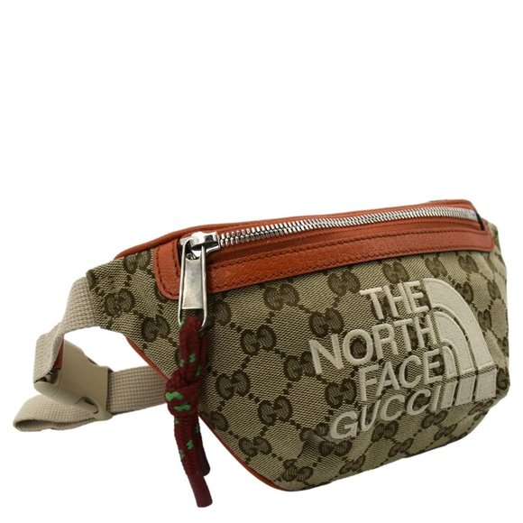 GUCCI  X North Face Canvas Waist Belt Bag Beige - Picture 6 of 15